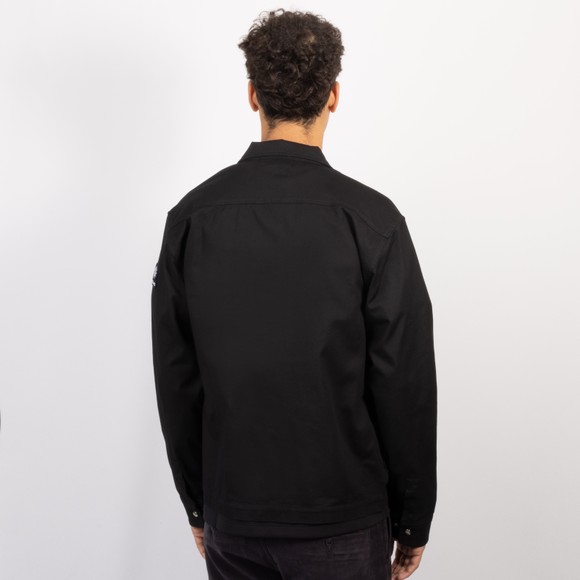 Sandbanks Mens Black Gabardine Stretch Twill Overshirt #4