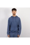 Love Moschino Mens Blue Printed Logo Washed Hoody