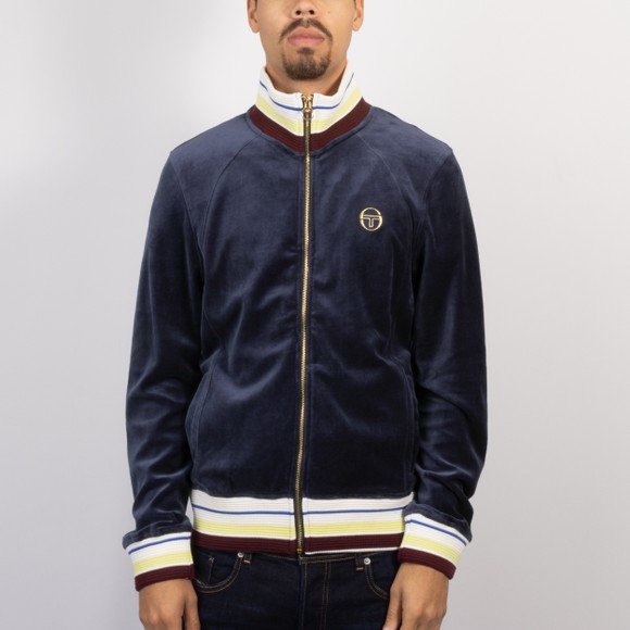 Sergio Tacchini Mens Blue Sartori Velour Track Jacket main image