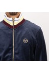 Sergio Tacchini Mens Blue Sartori Velour Track Jacket