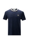 Sergio Tacchini Mens Blue Fino Velour T Shirt