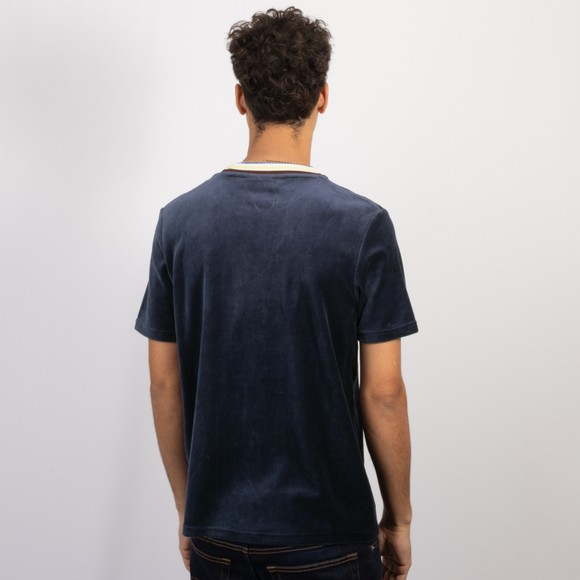 Sergio Tacchini Mens Blue Fino Velour T Shirt main image