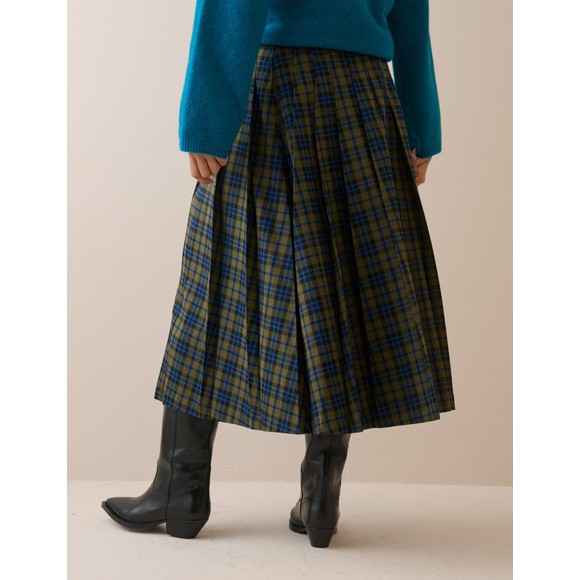 Nobody's Child Womens Blue Emily Pleated Midi Kilt  #3