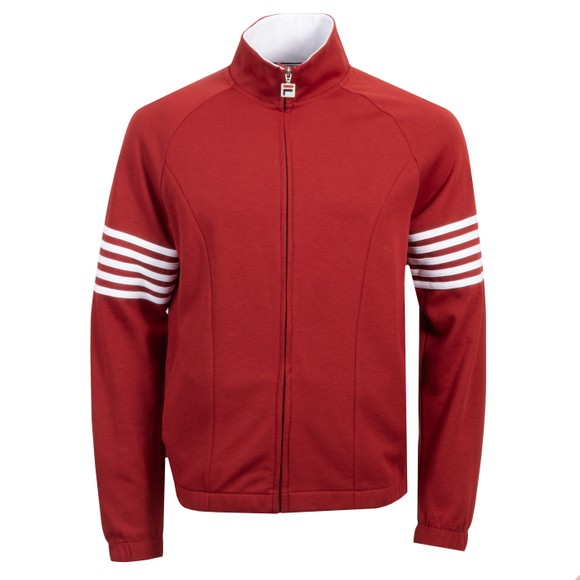 Fila Mens Red Patrice Cut and Sew Bamboo Badge Track Top
