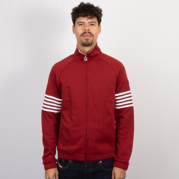 Fila Mens Red Patrice Cut and Sew Bamboo Badge Track Top