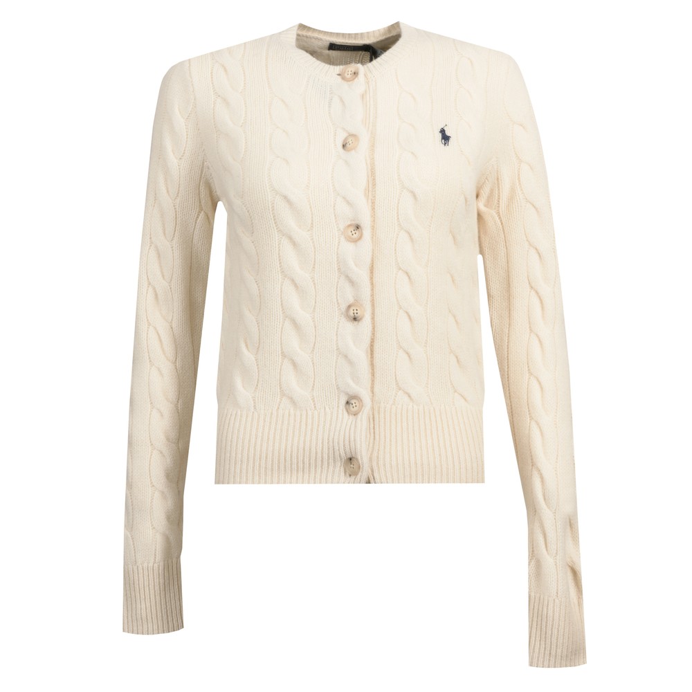 Cable Knit Wool Cashmere Cardigan