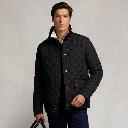 Holland Cooper Mens Black Country Quilted Jacket #3