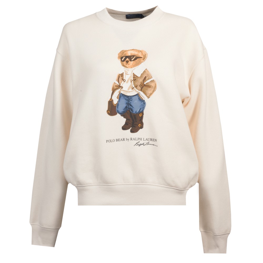 Winter Polo Bear Fleece Crewneck Sweatshirt