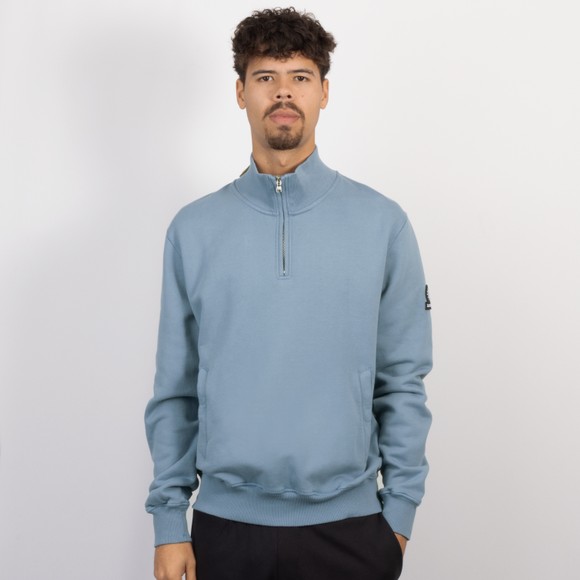 Sandbanks Mens Green Badge Logo Half Zip Sweatshirt #2