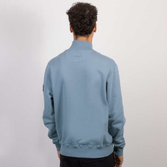Sandbanks Mens Green Badge Logo Half Zip Sweatshirt #4