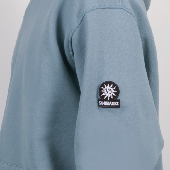 Sandbanks Mens Green Badge Logo Hoody #3