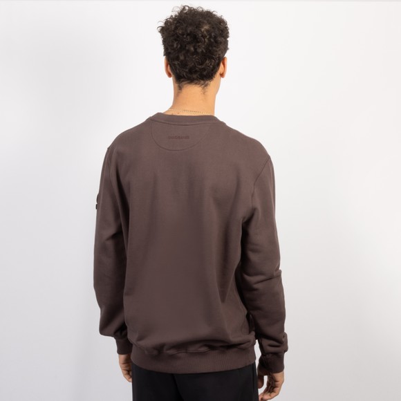 Sandbanks Mens Brown Logo Badge Sweatshirt #4