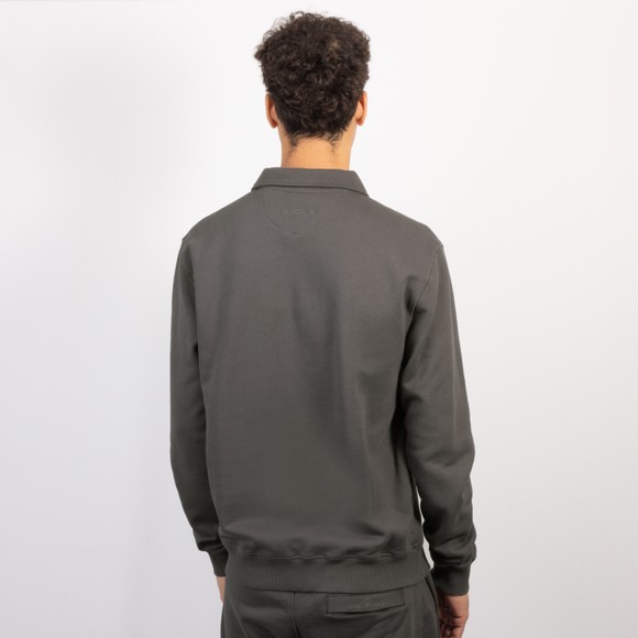 Sandbanks Mens Grey Collar 1/4 Zip Sweatshirt #4