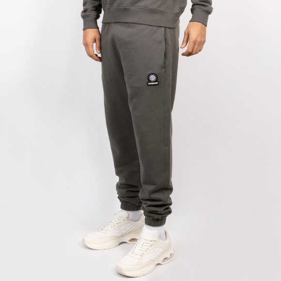 Sandbanks Mens Grey Badge Logo Joggers #4