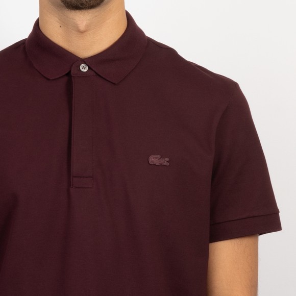 Lacoste Mens Red Long Sleeve Paris Contrast Trim Polo Shirt #3