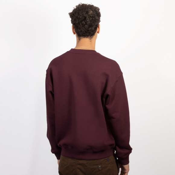 Lacoste Mens Red Embroidered Petit Fleece Sweatshirt #4