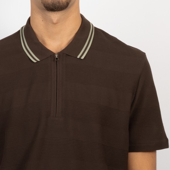 PS Paul Smith Mens Brown Twin Tipped Zip Polo Shirt #3