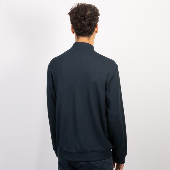 Emporio Armani Mens Blue Jersey Loungewear Half Zip Sweatshirt #4