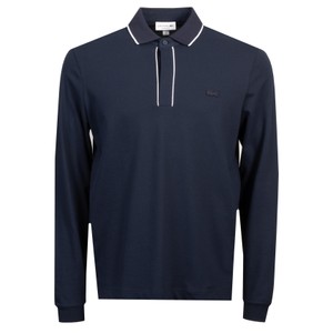 Long Sleeve Paris Contrast Trim Polo Shirt