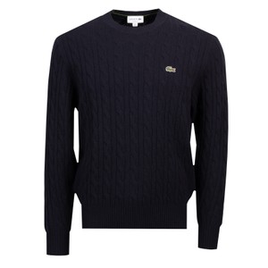 Carded Wool Cable Knit Crewneck Jumper