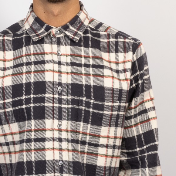 Portuguese Flannel Mens Blue Hillside Check Shirt #3