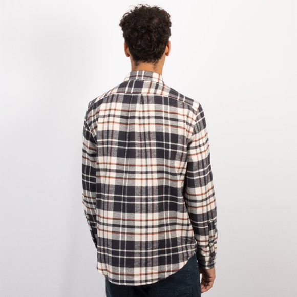 Portuguese Flannel Mens Blue Hillside Check Shirt #4
