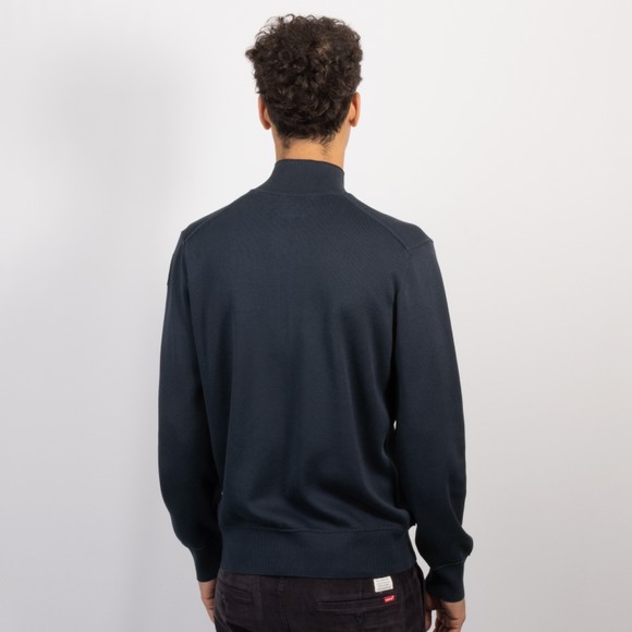 Parajumpers Mens Blue Basic Scoe Half Zip Knitted Jumper #4