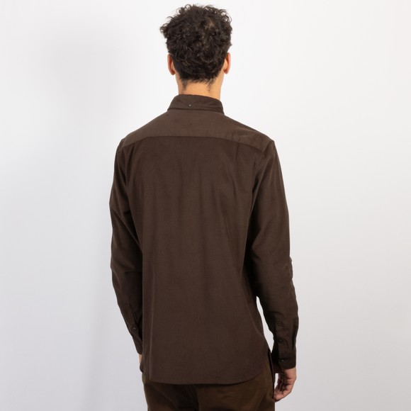 Fred Perry Mens Brown Needle Cord Shirt #4