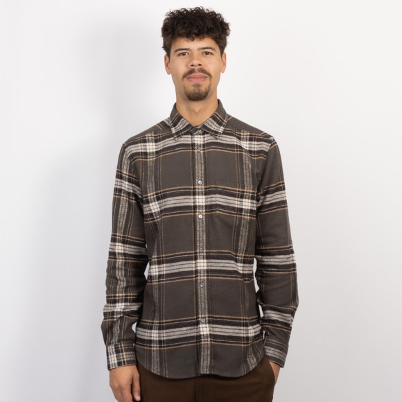 Portuguese Flannel Mens Green Spindle Check Shirt #2