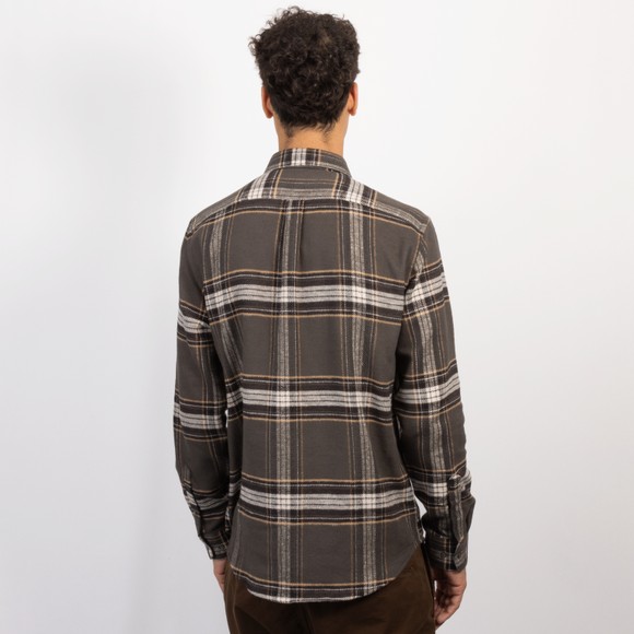 Portuguese Flannel Mens Green Spindle Check Shirt #4