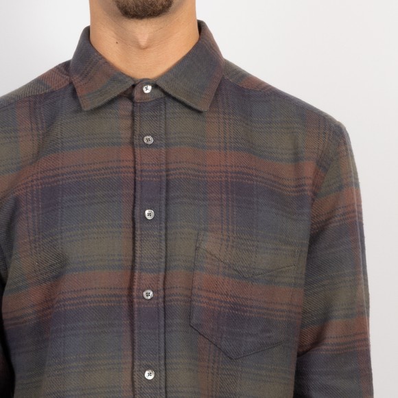 Portuguese Flannel Mens Green Old Pine Check Shirt #3