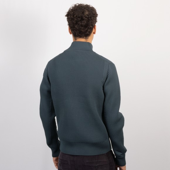 Parajumpers Mens Blue Hart River Knitted Full Zip Jumper #4