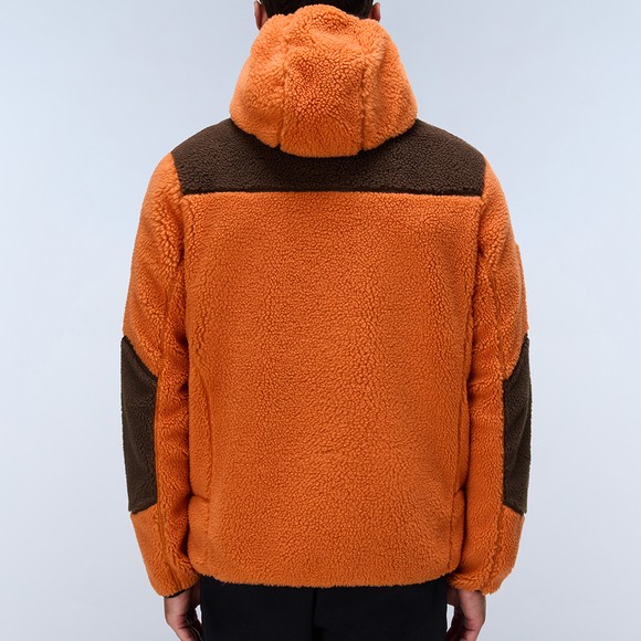 Napapijri Mens Orange Yupik Full Zip Hooded Fleece #4