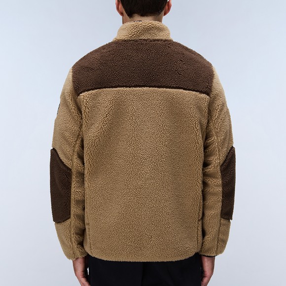 Napapijri Mens Brown Yupik Fleece Gilet #4