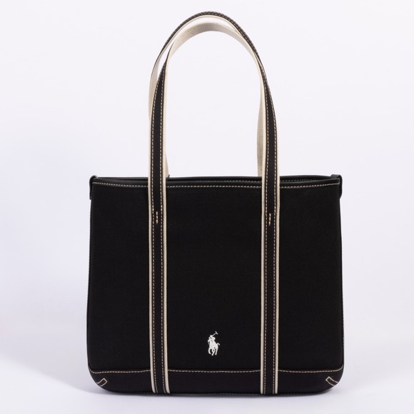 Polo Bear By Ralph Lauren Womens Black Canvas Mini Shopper #4