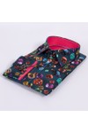Claudio Lugli Mens Blue Dice Shirt