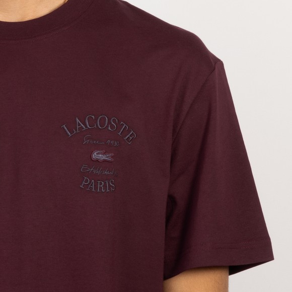 Lacoste Mens Purple Embroidery Accent T-Shirt #3