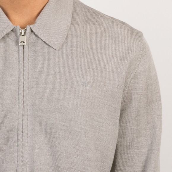 J.Lindeberg Mens Grey Kaleb Merino Cardigan #3