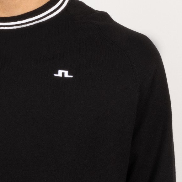J.Lindeberg Mens Black Kenny Windbreaker Knit Sweater #3