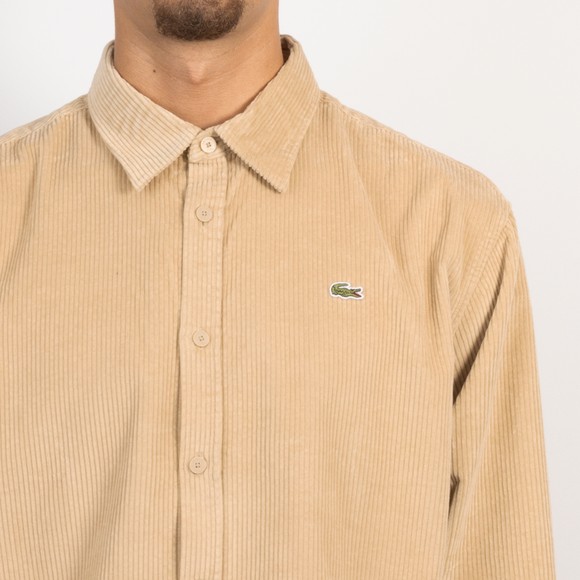 Lacoste Mens Beige Corduroy Shirt #3