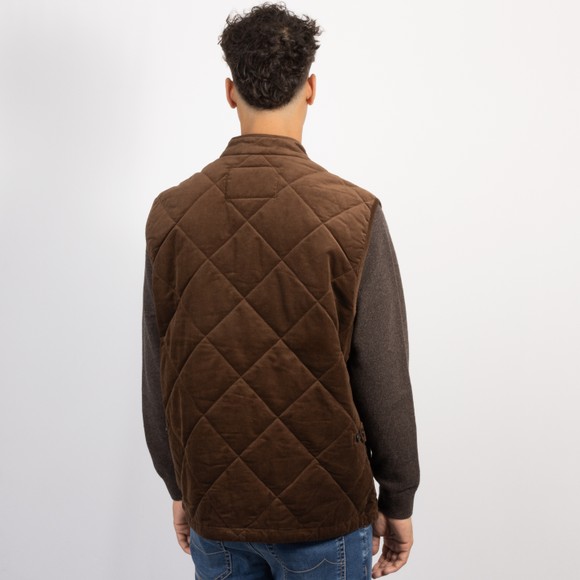 Polo Ralph Lauren Mens Brown Quilted Corduroy Gilet #4