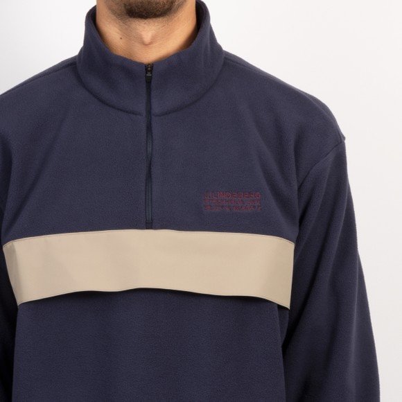 J.Lindeberg Mens Blue Qinn Hybrid Fleece Sweatshirt #3