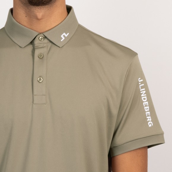 J.Lindeberg Mens Grey Tour Tech Regular Fit Golf Polo #3