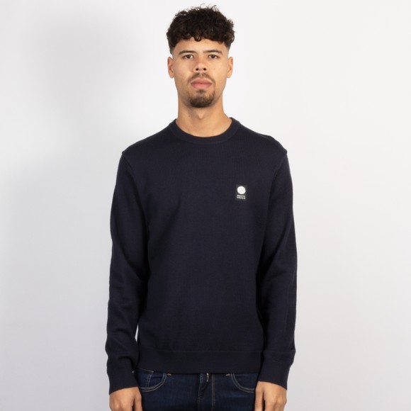 Pretty Green Mens Blue Merino Blend Crew main image