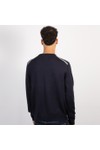 Pretty Green Mens Blue Merino Blend Crew