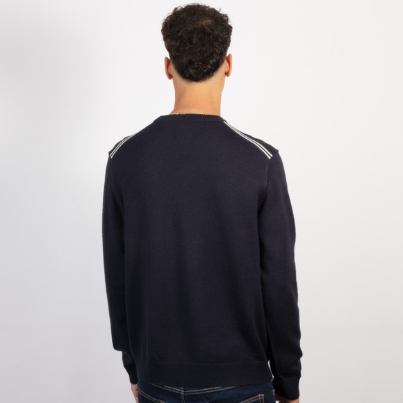 Pretty Green Mens Blue Merino Blend Crew main image