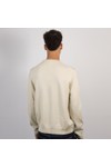 Pretty Green Mens Beige Merino Blend Crew