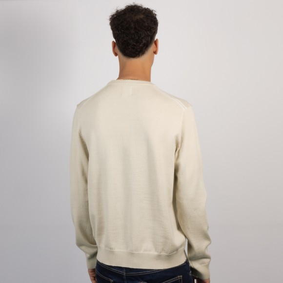 Pretty Green Mens Beige Merino Blend Crew main image