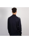 Pretty Green Mens Blue Merino Blend 1/4 Zip