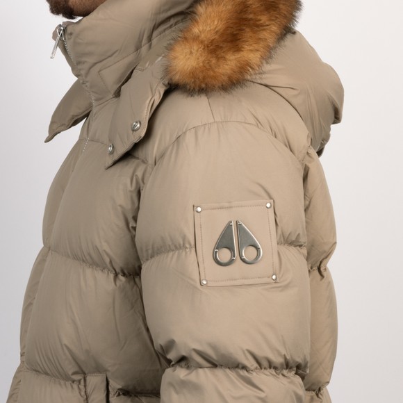 Moose Knuckles Mens Beige Everest Puffer With Fur #3